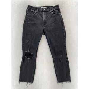 Abercrombie & Fitch‎ Curve Love Jean Women's 26/2 Extra Short Skinny Black Denim